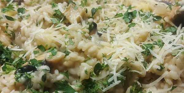 Cukkinis-gombás rizottó